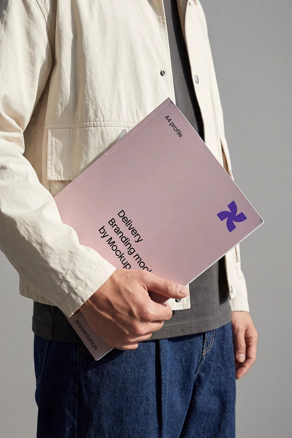 A4 Perfect Bound Book Mockup