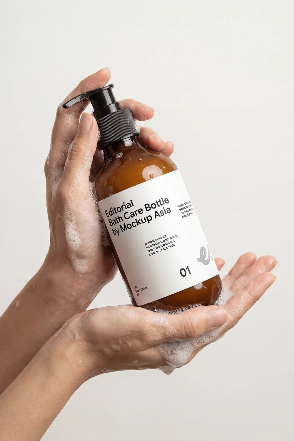 Bath Care Bottle Mockup