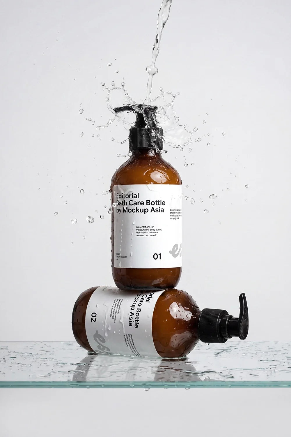 Bath Care Bottle Mockup