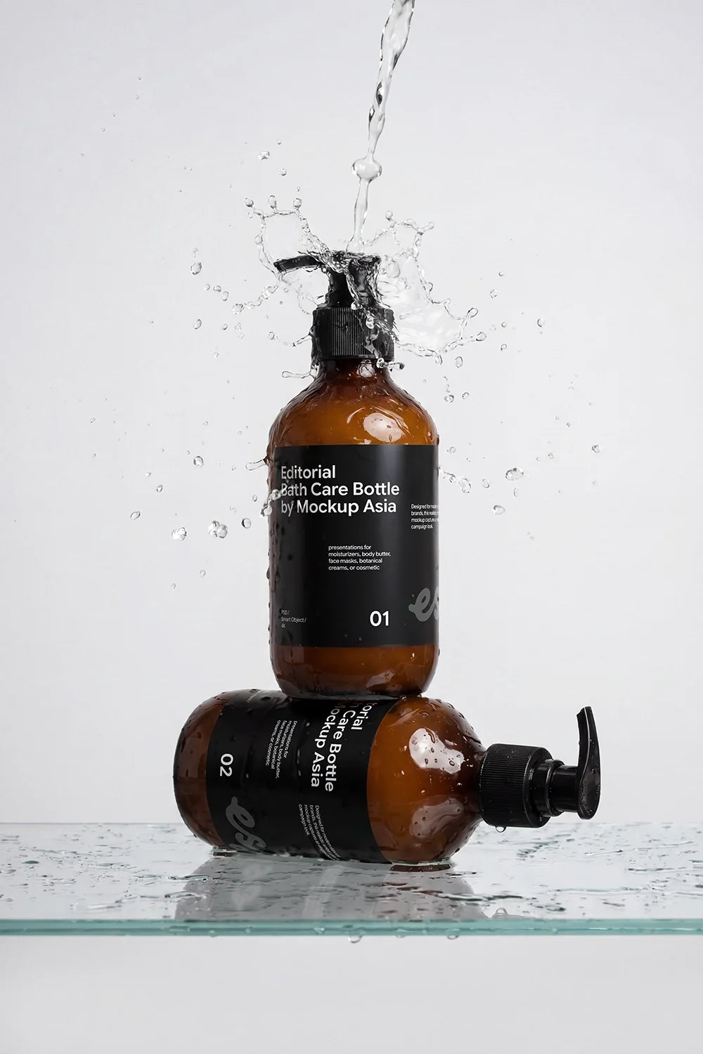 Bath Care Bottle Mockup