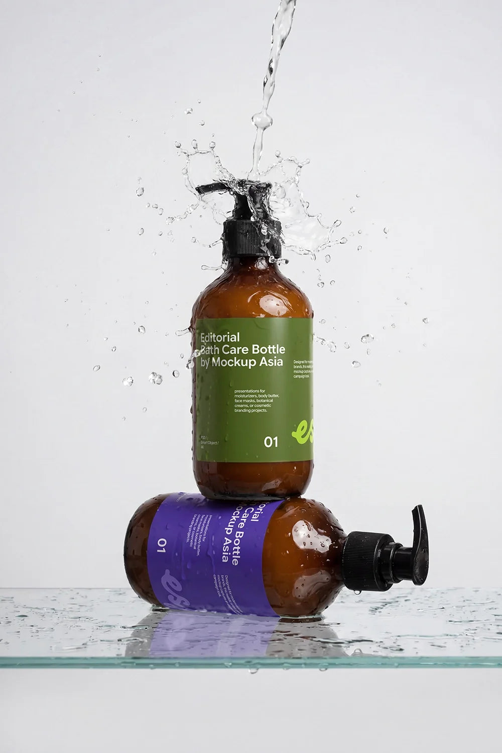 Bath Care Bottle Mockup