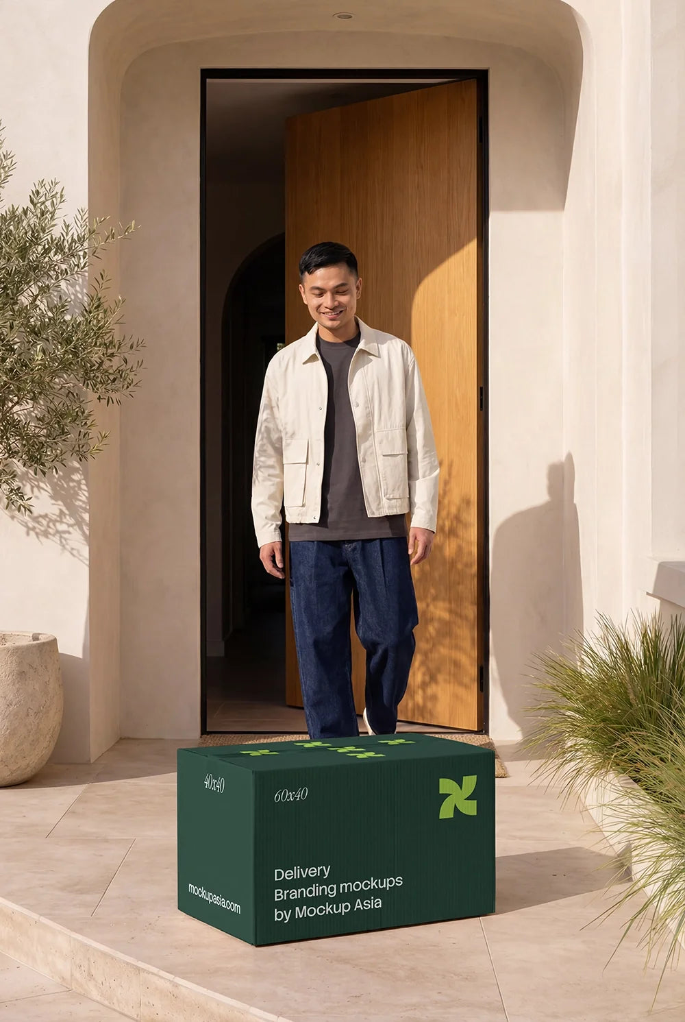 Cardboard Box Packaging Mockup