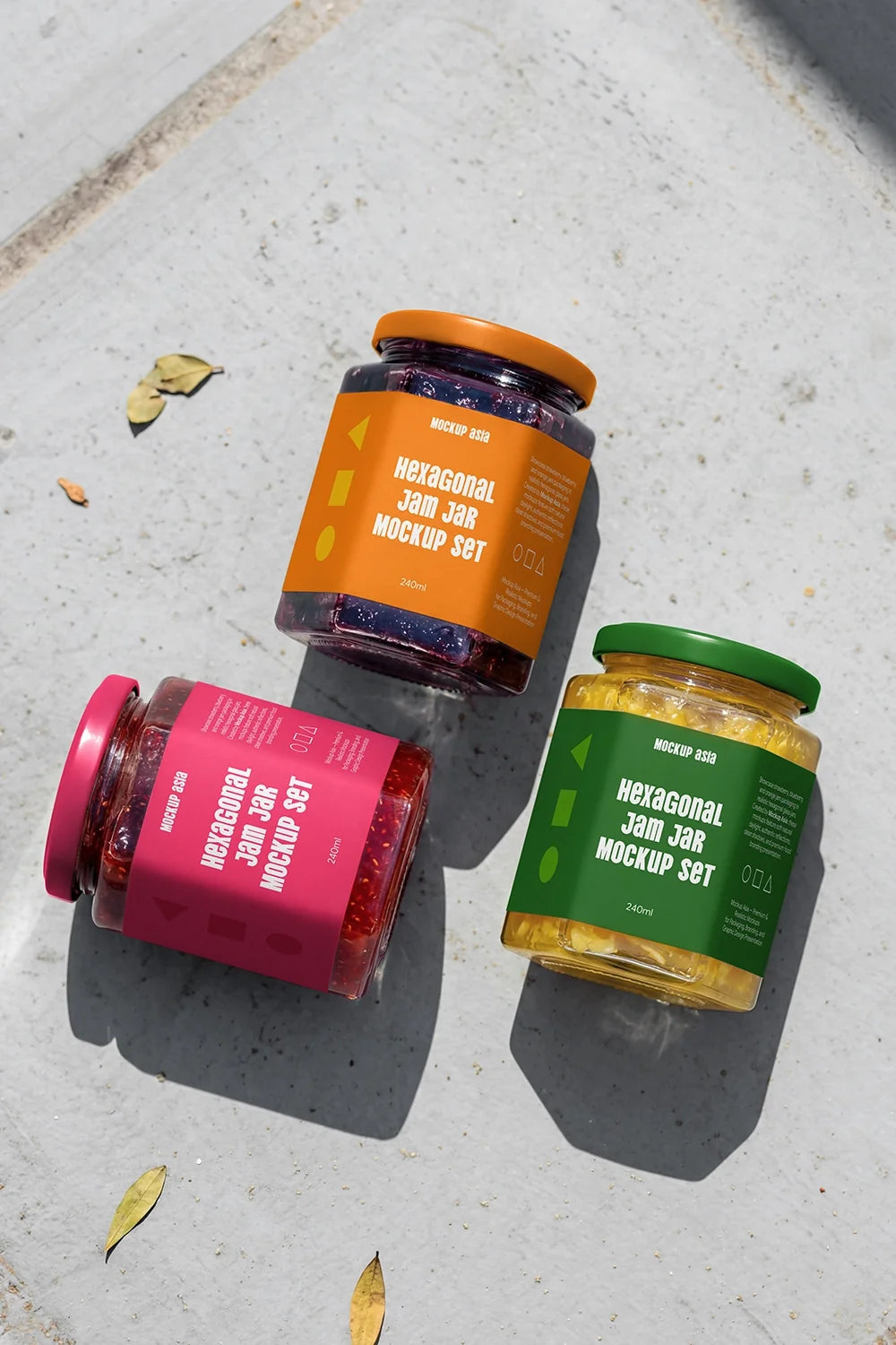 Hexagon Jam Jar Mockup