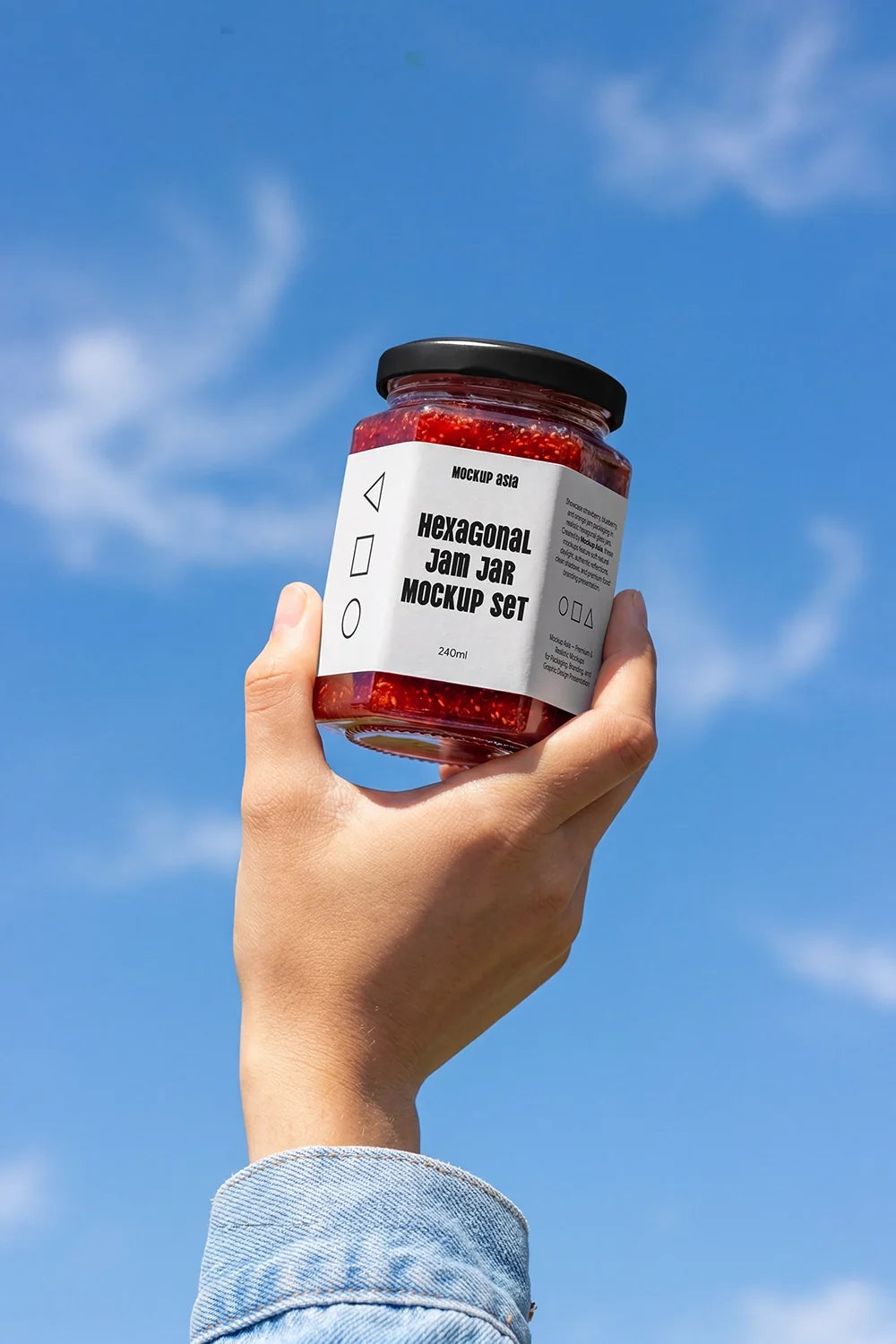 Hexagon Jam Jar Mockup