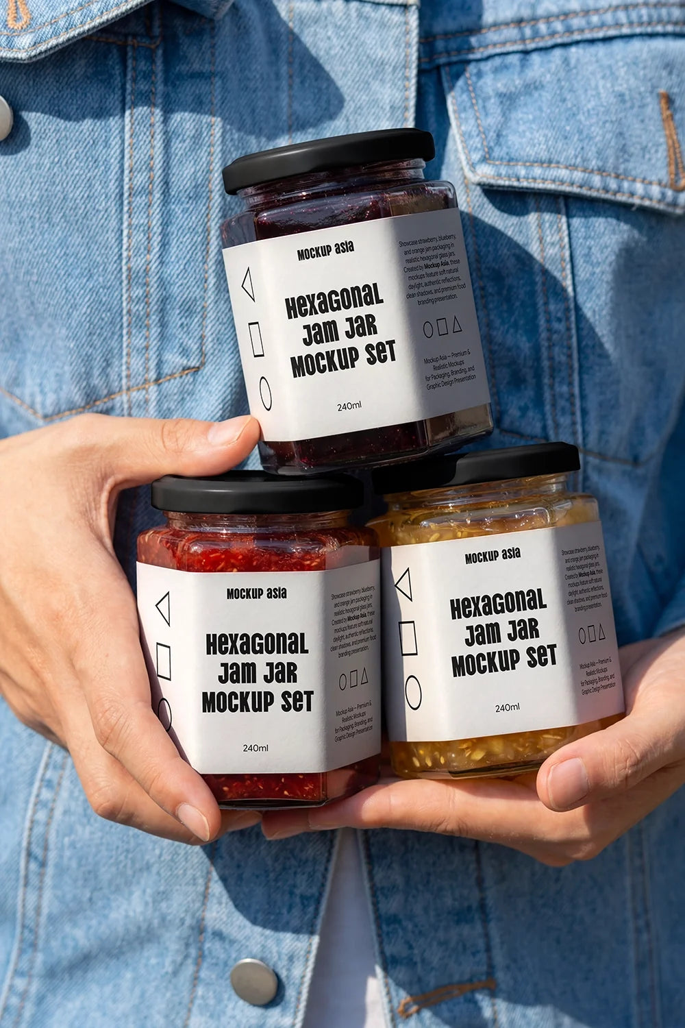 Hexagon Jam Jar Mockup