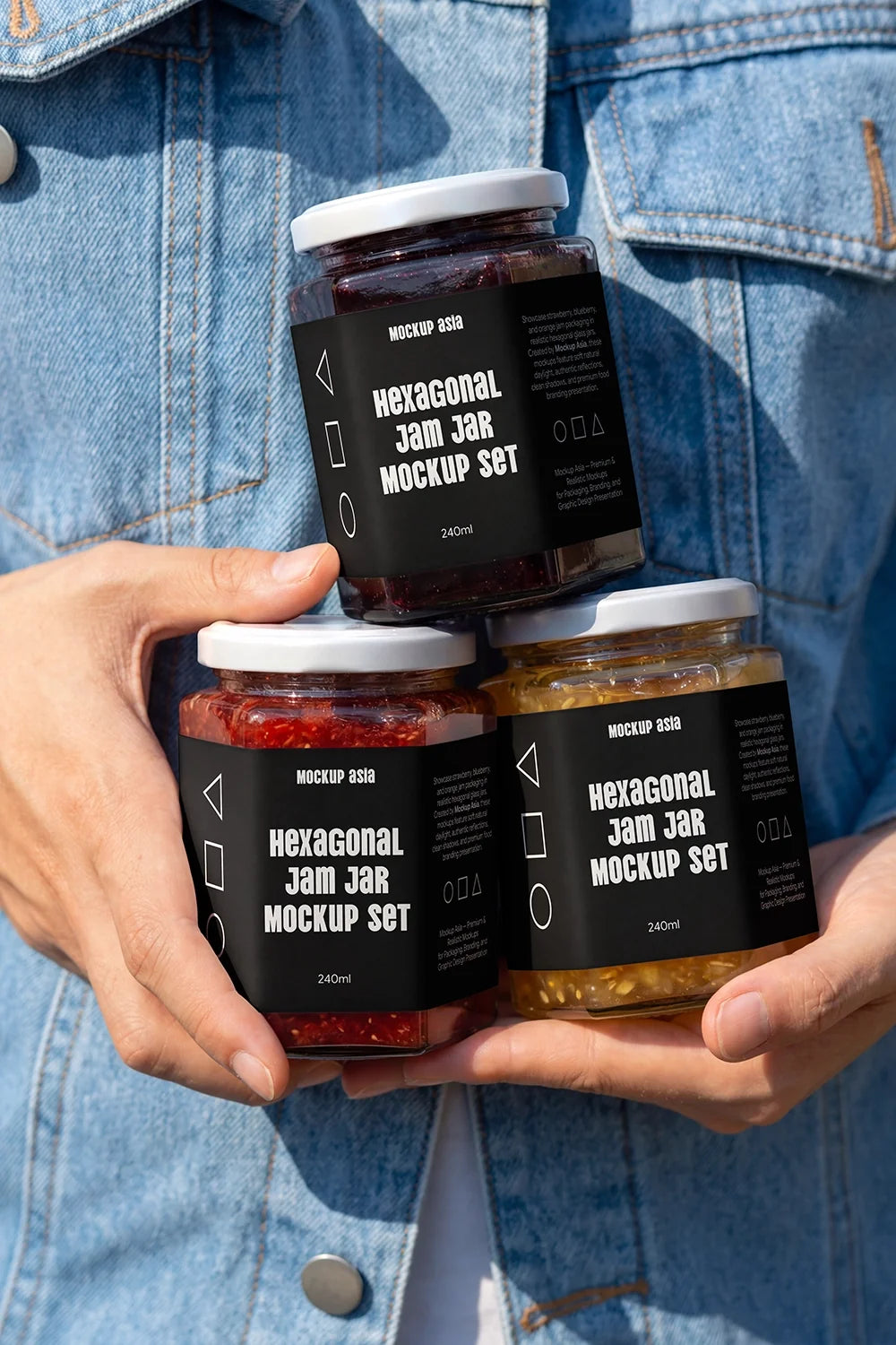Hexagon Jam Jar Mockup