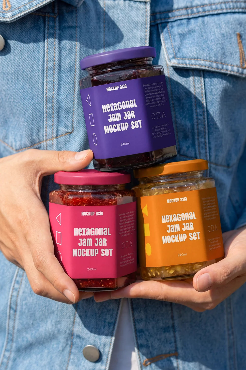 Hexagon Jam Jar Mockup