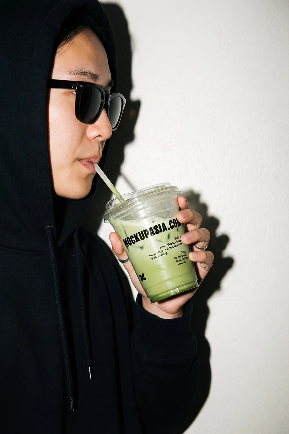 Iced matcha latte Cup Mockup