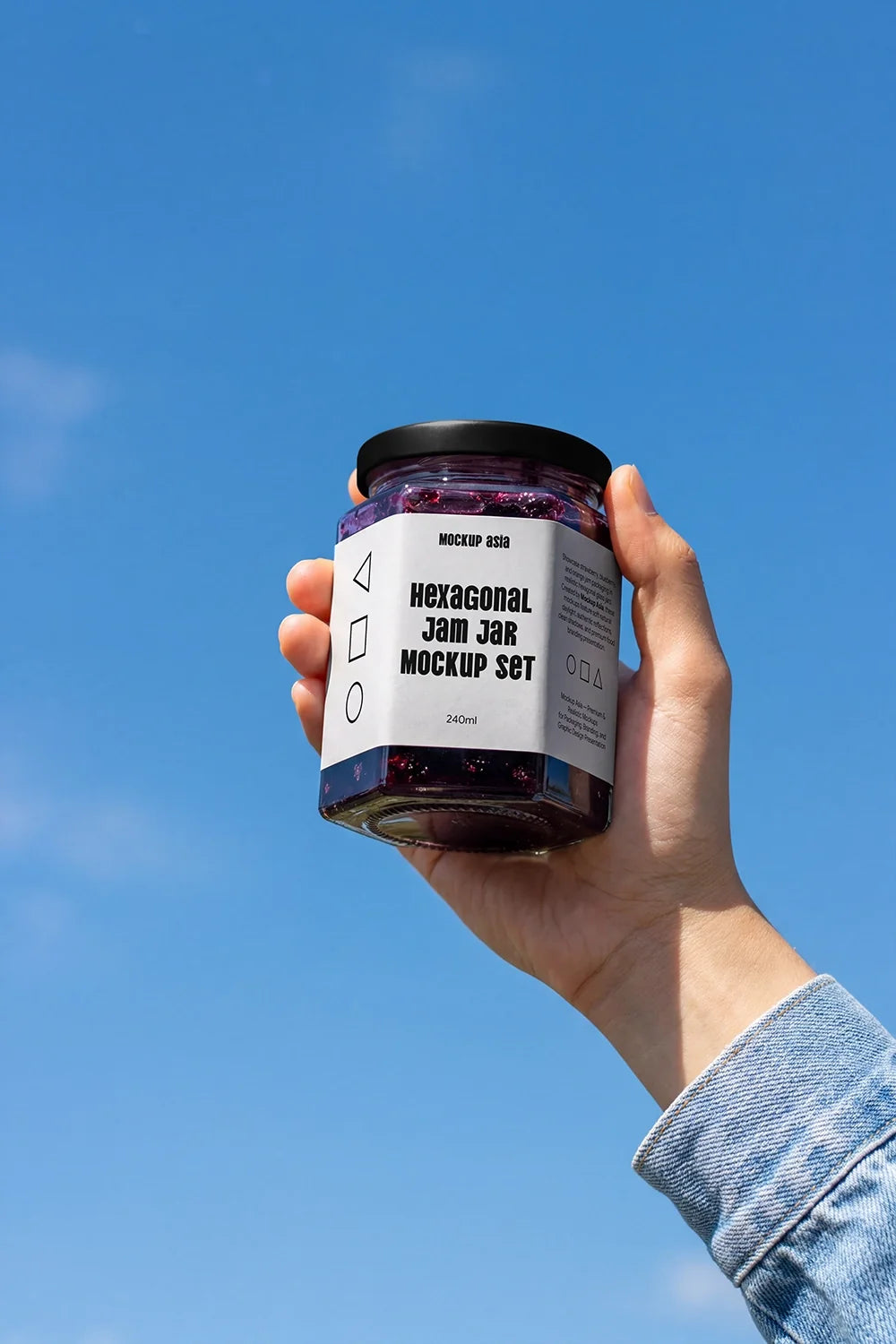 Hexagon Jam Jar Mockup