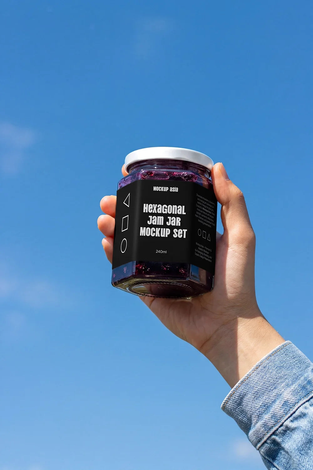 Hexagon Jam Jar Mockup