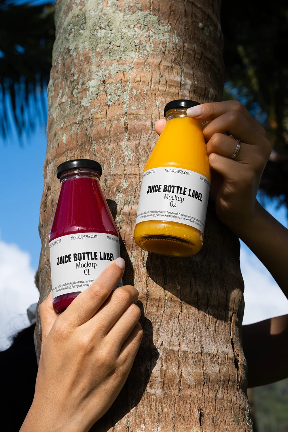 Juice Bottle Label Mockup -
