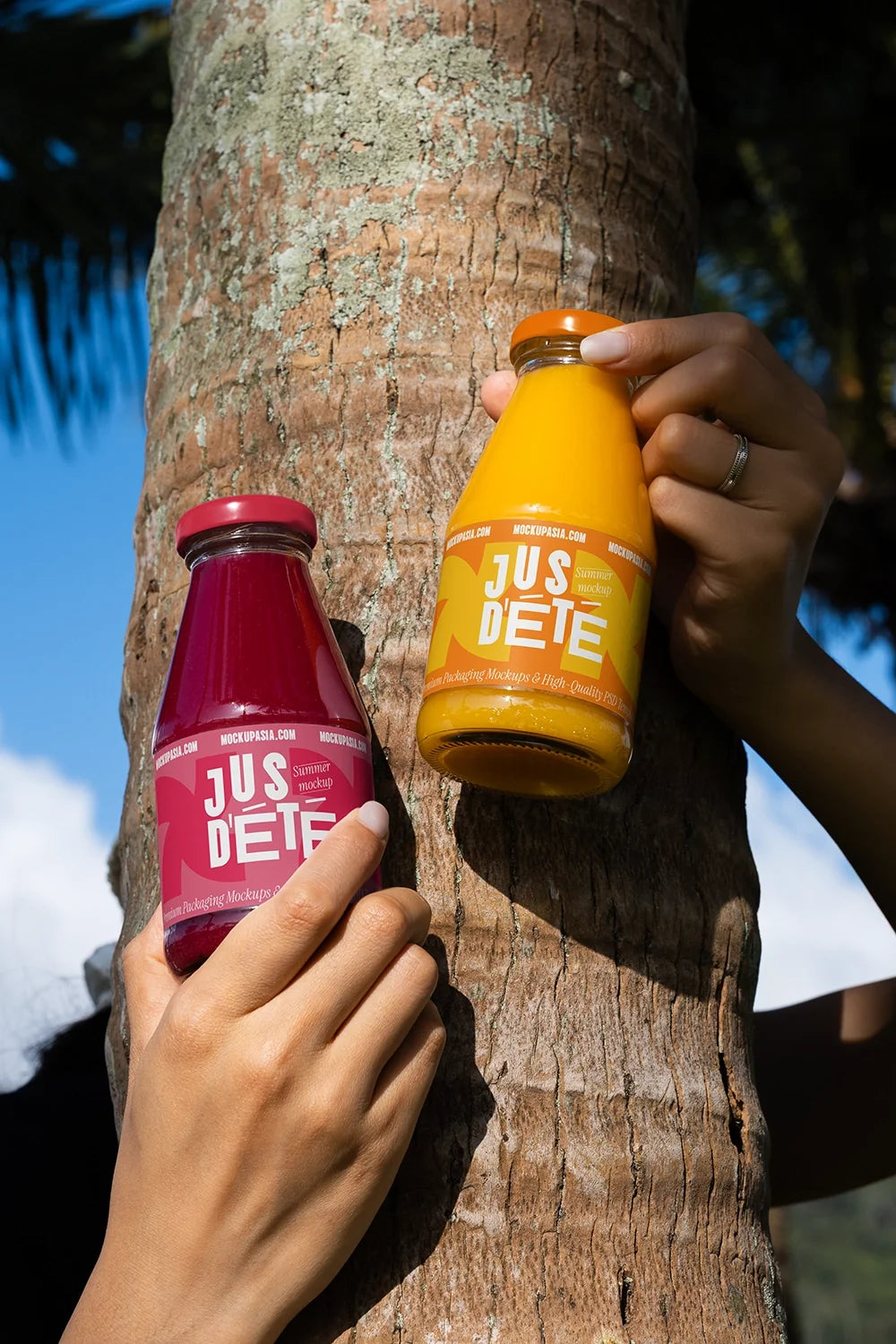 Juice Bottle Label Mockup -