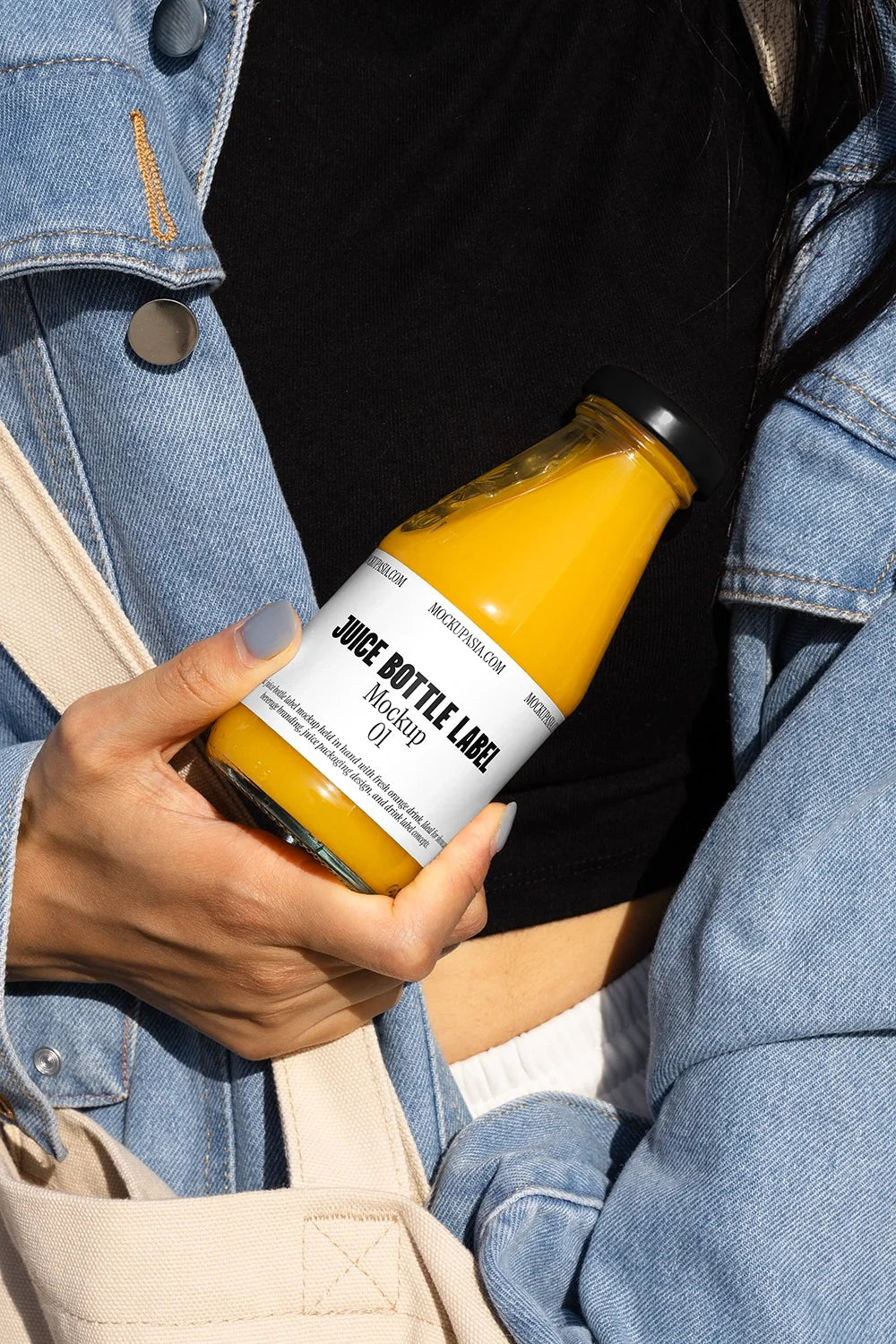 Juice Bottle Label Mockup -