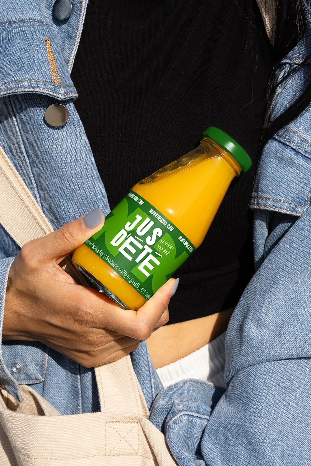 Juice Bottle Label Mockup -
