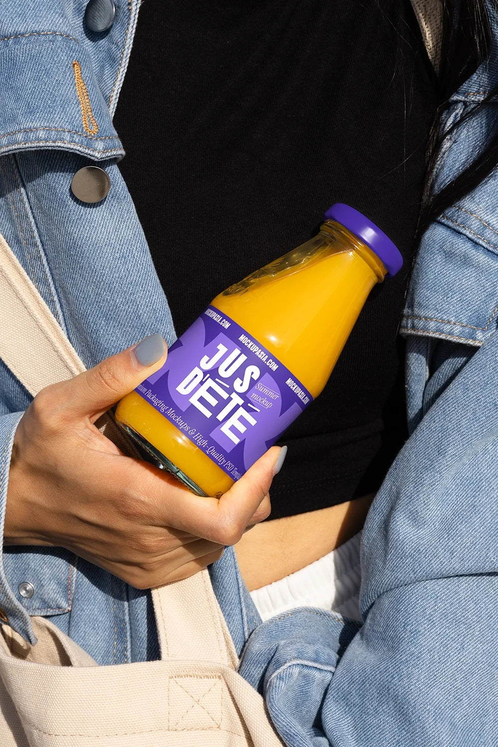 Juice Bottle Label Mockup -