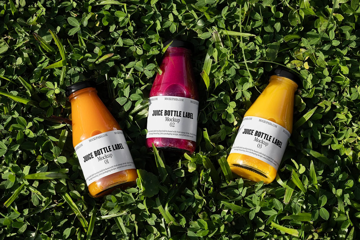 Juice Bottle Label Mockup -
