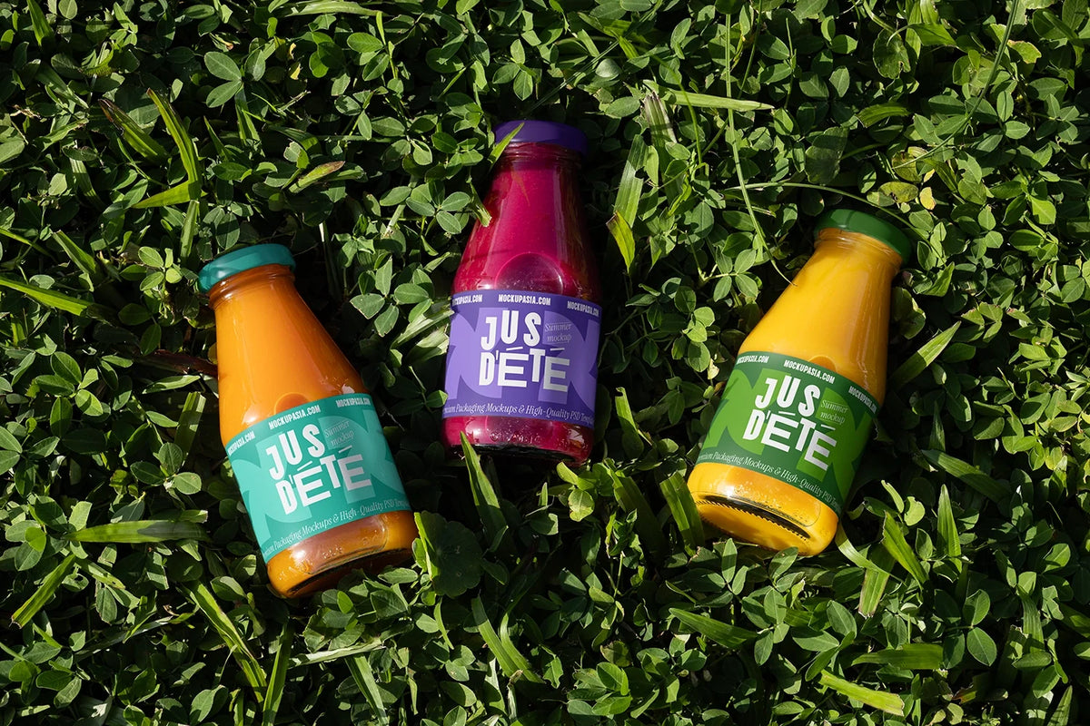 Juice Bottle Label Mockup -