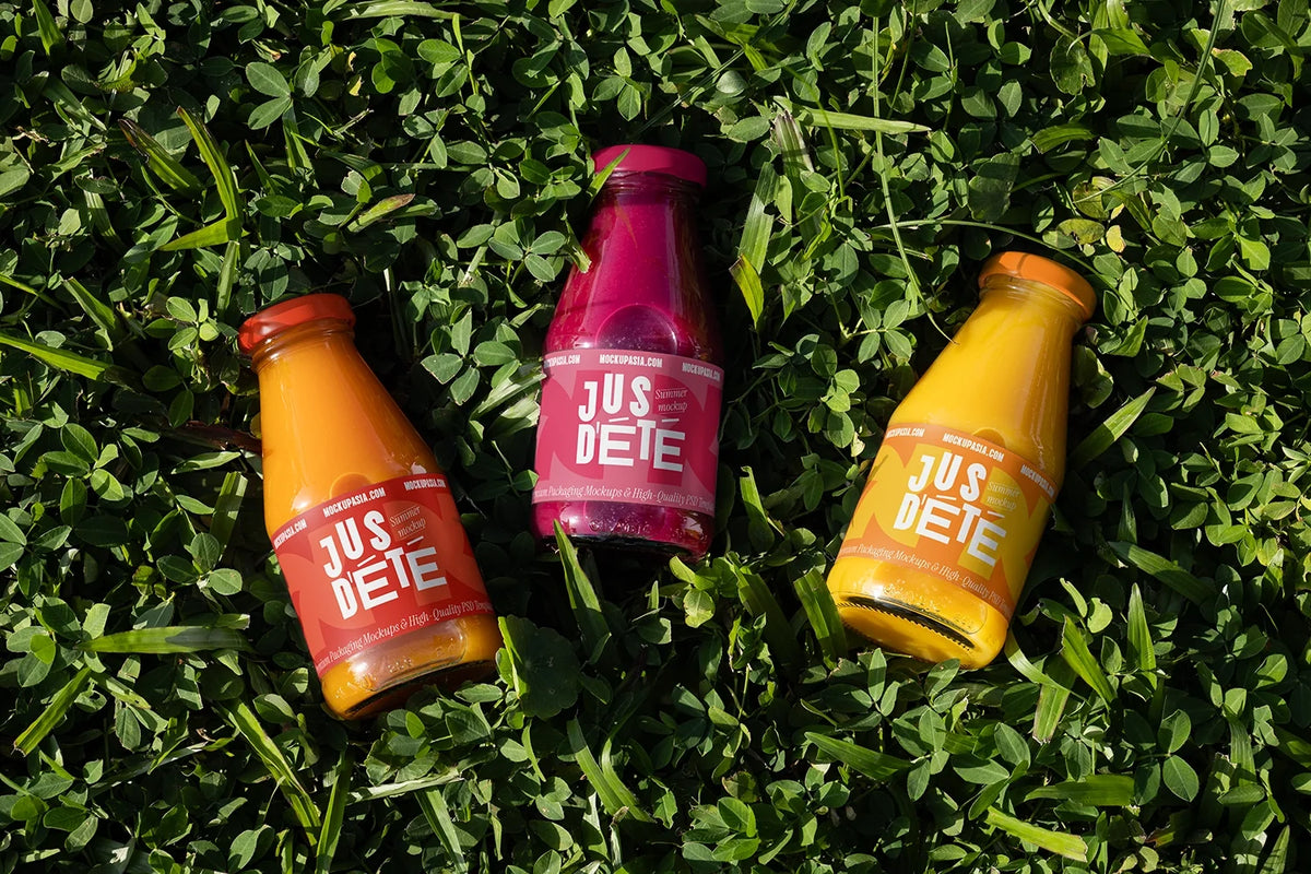 Juice Bottle Label Mockup -