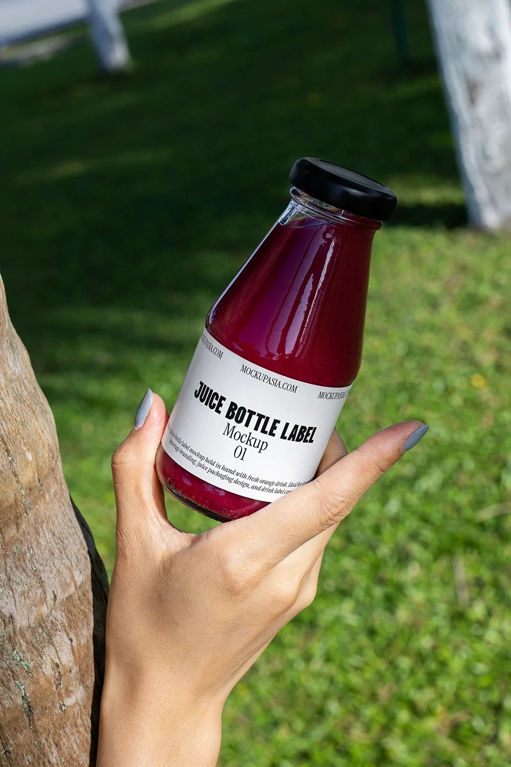 Juice Bottle Label Mockup -