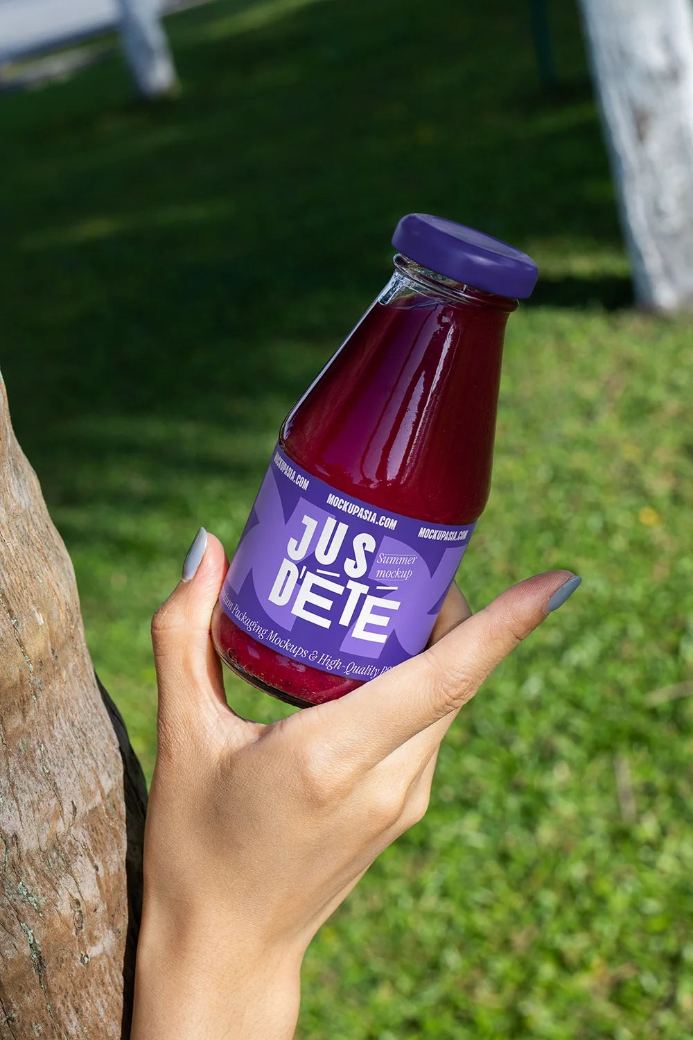 Juice Bottle Label Mockup -
