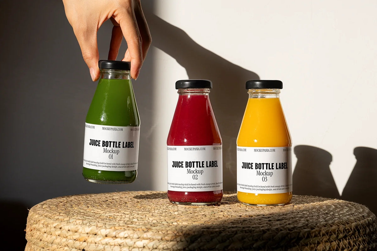Juice Bottle Label Mockup -