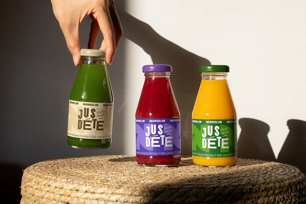 Juice Bottle Label Mockup -