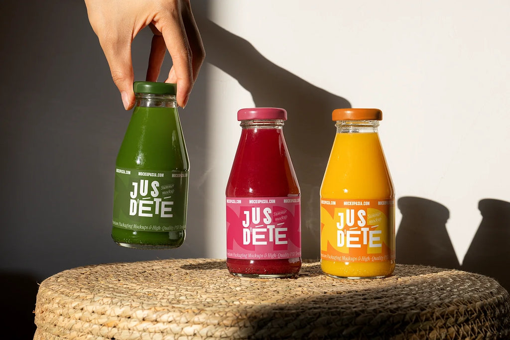 Juice Bottle Label Mockup -