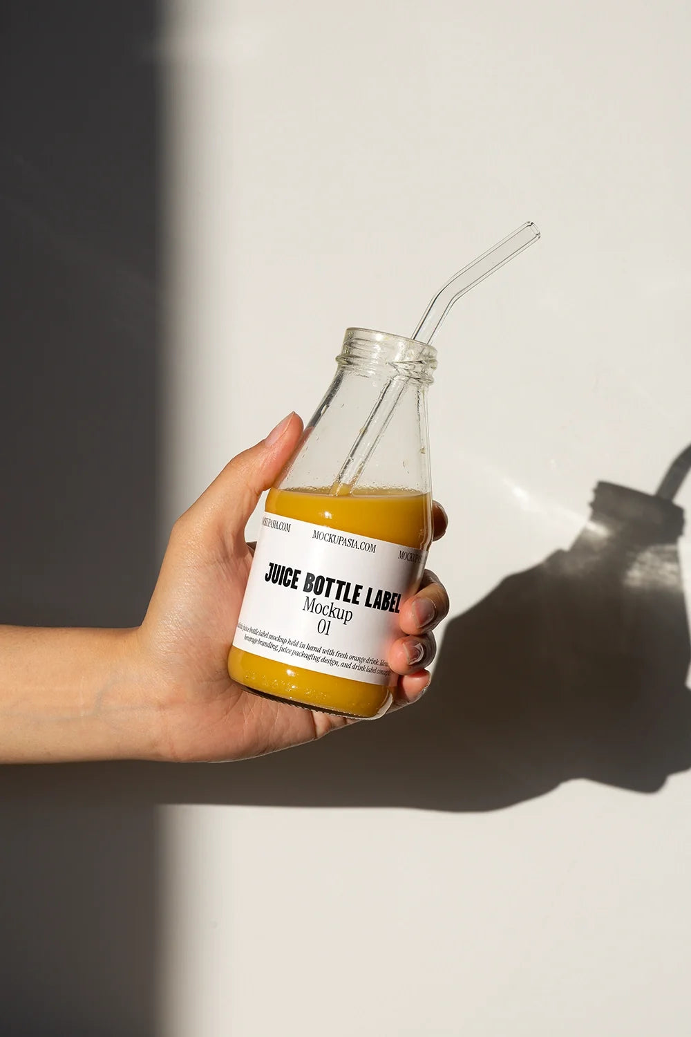 Juice Bottle Label Mockup -