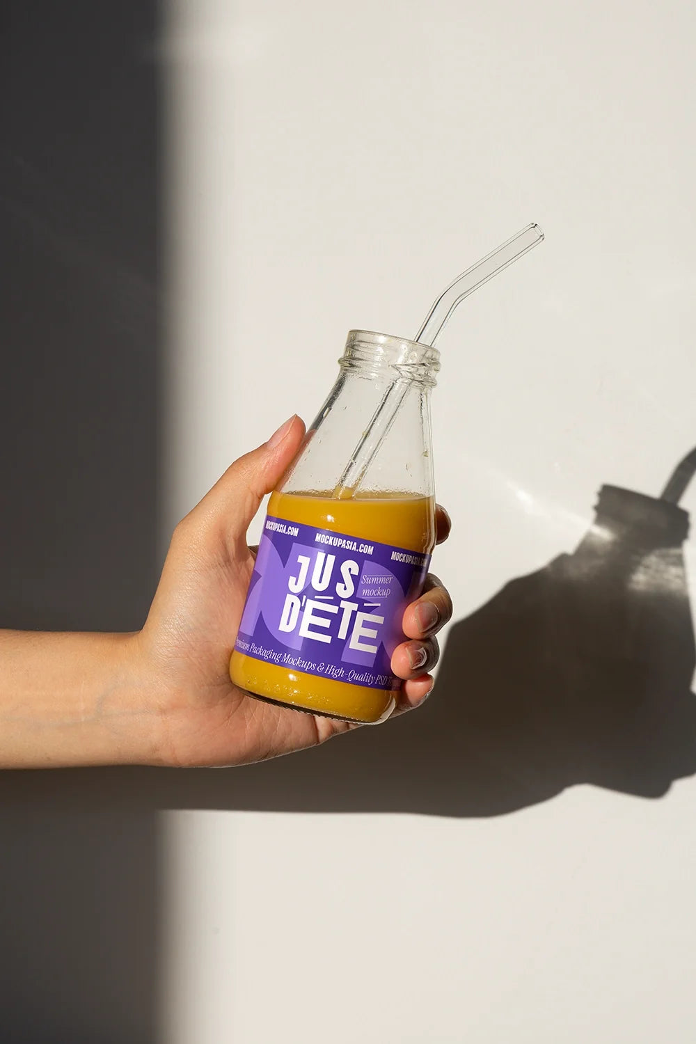 Juice Bottle Label Mockup -
