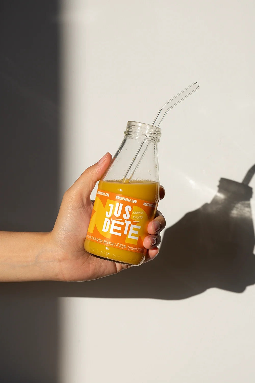 Juice Bottle Label Mockup -