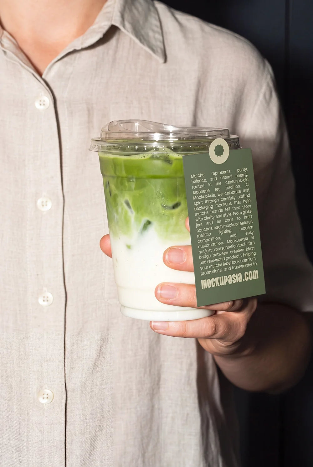 Matcha Latte Cup Mockup -