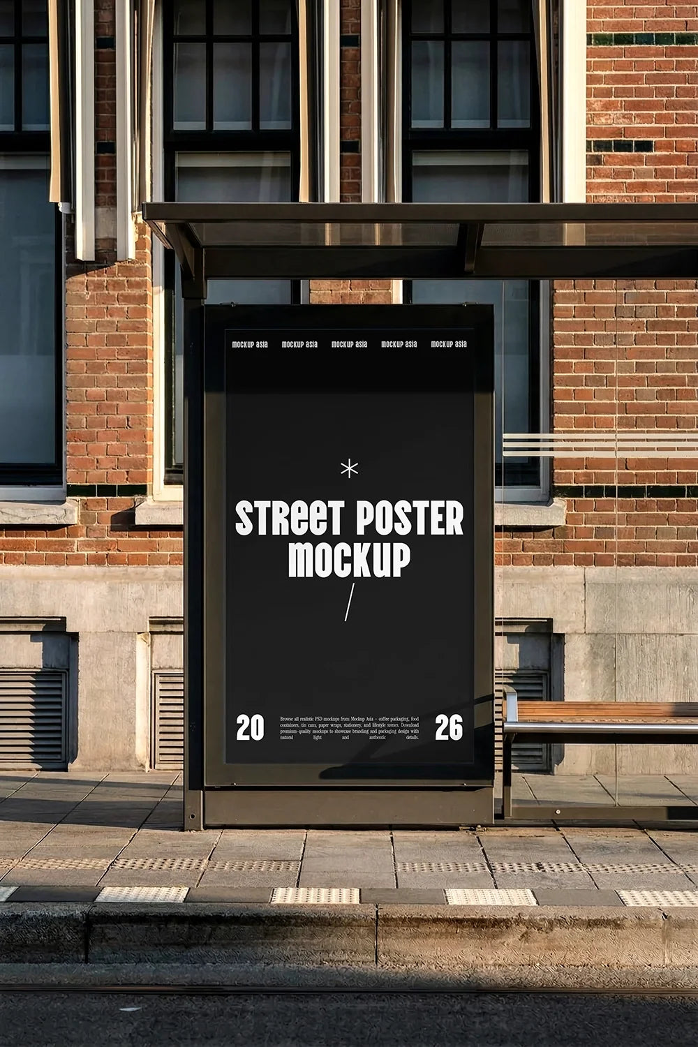 Outdoor Poster Stand Mockup PSD -