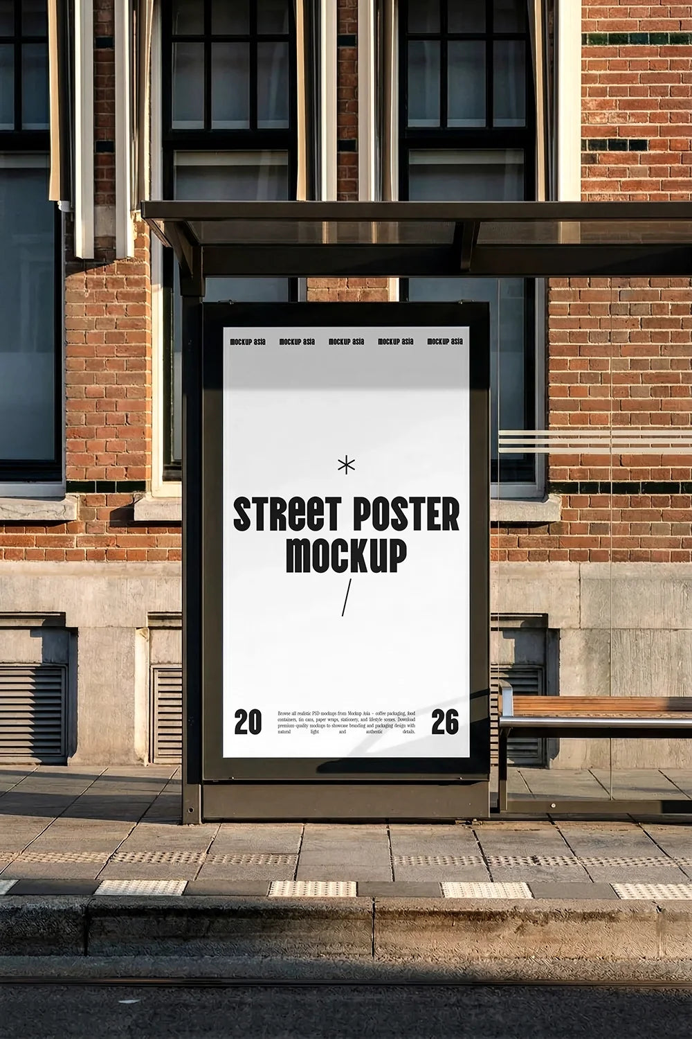 Outdoor Poster Stand Mockup PSD -