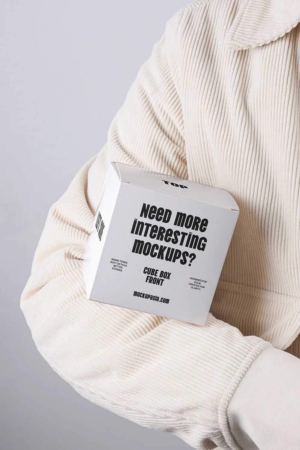 Paper Cube Box Mockup