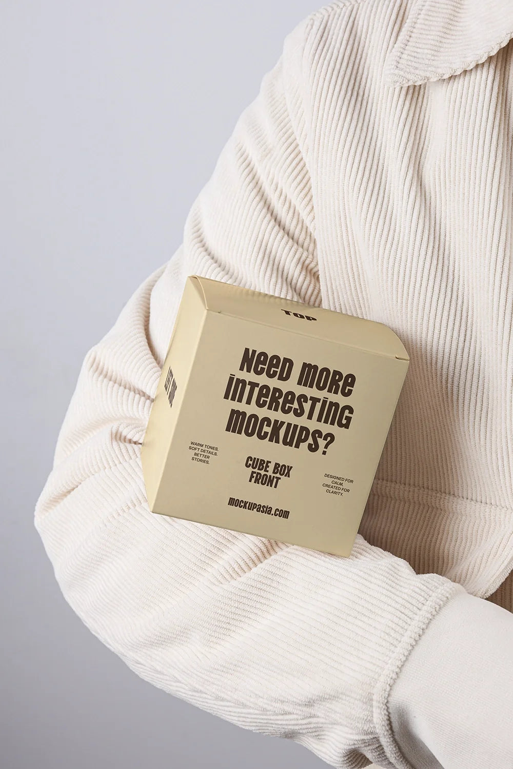Paper Cube Box Mockup