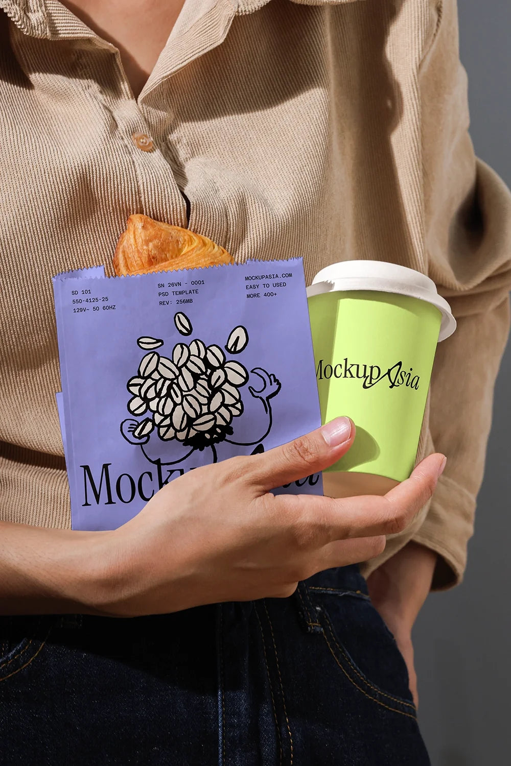 Paper Cup and Bag Mockup
