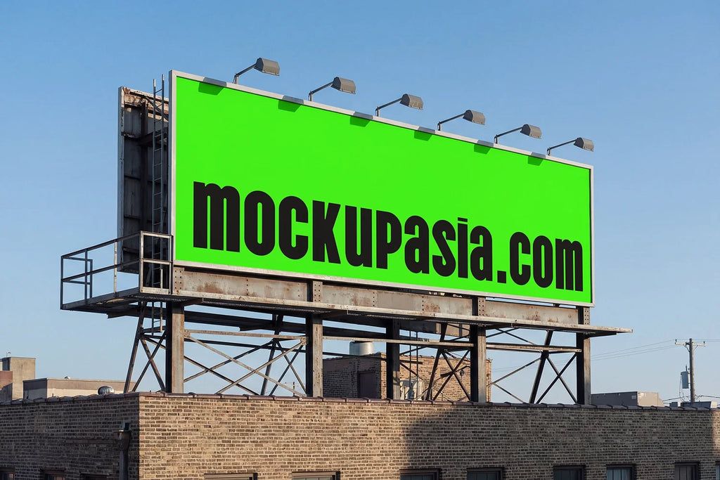 Rooftop Billboard Mockup –