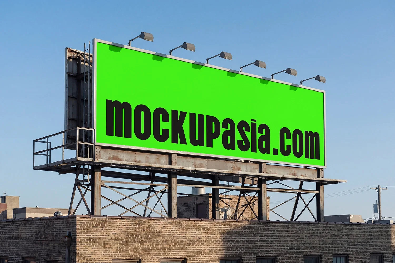 Rooftop Billboard Mockup –