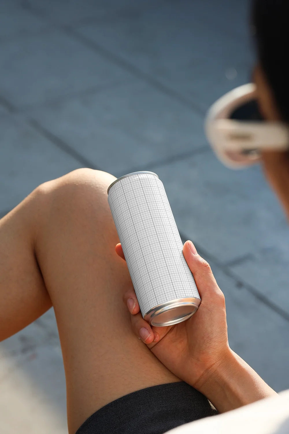 Slim Can Mockup CF36 – Park Bench, Urban