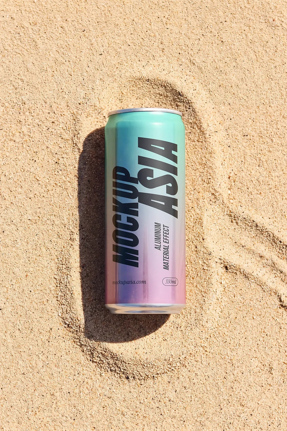 Sleek Can PSD Mockup