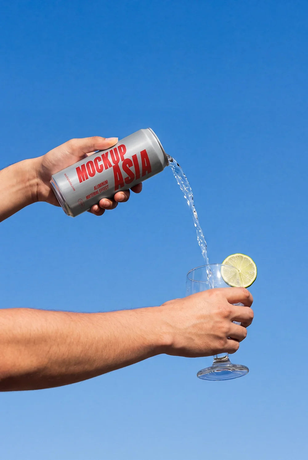 Sleek Can PSD Mockup