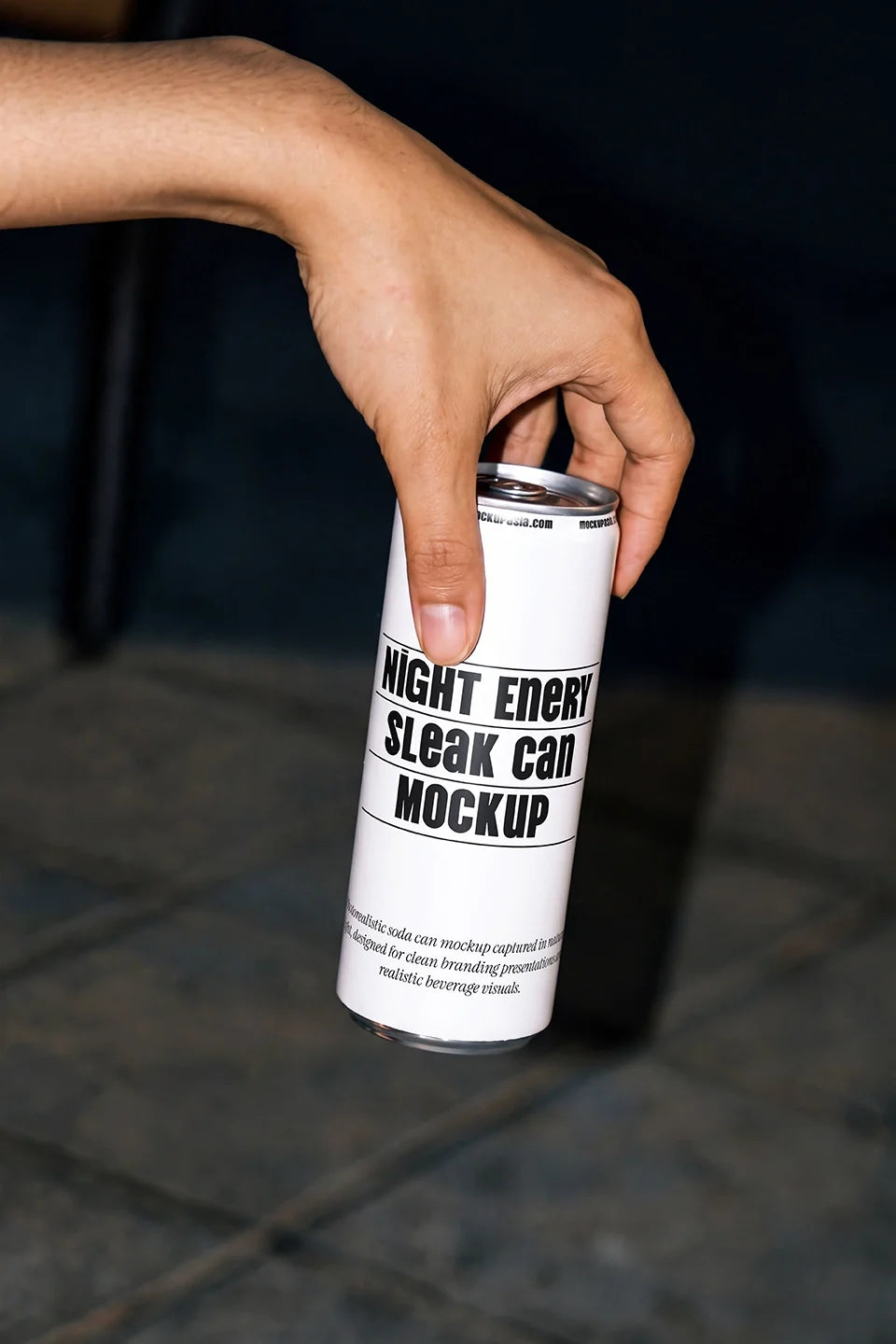 Sleek Can PSD Mockup