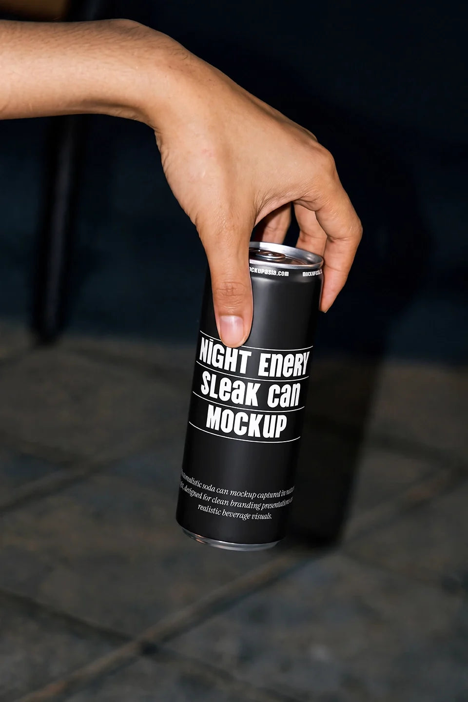 Sleek Can PSD Mockup