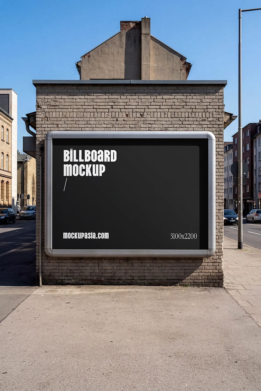 Street Wall Billboard Mockup -