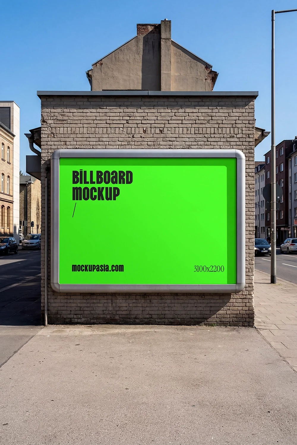 Street Wall Billboard Mockup -