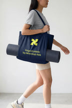 Yoga Tote Bag Mockup with Mat Carry