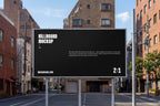 Urban Parking Lot Billboard Mockup –