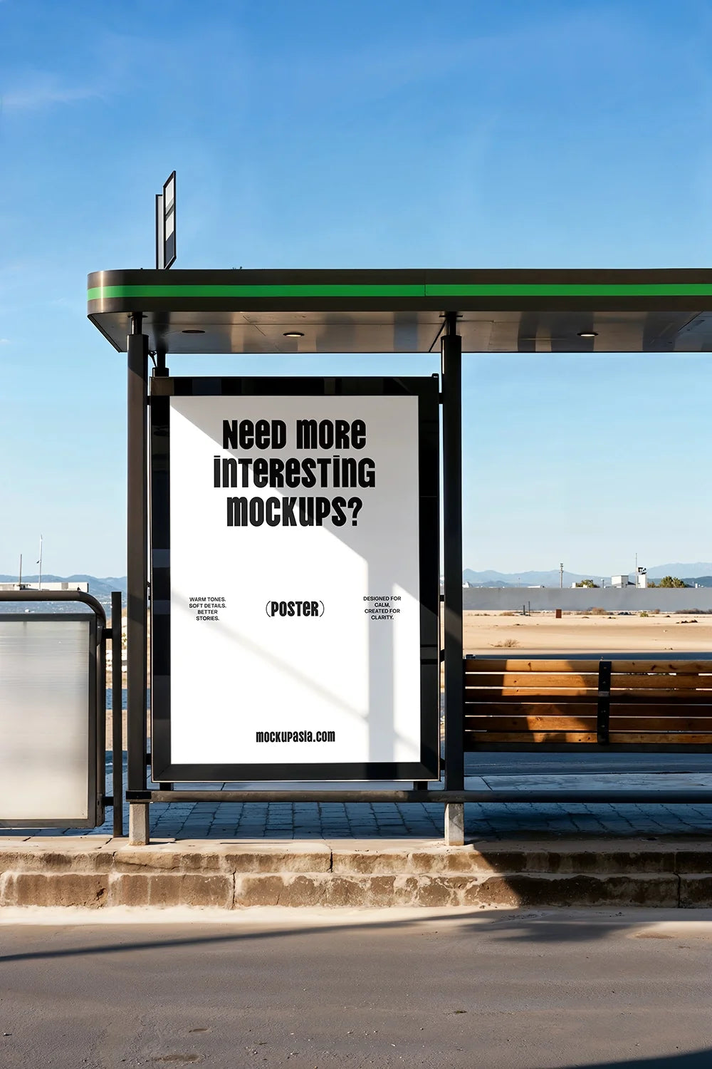 Urban Bus Stop Poster Mockup