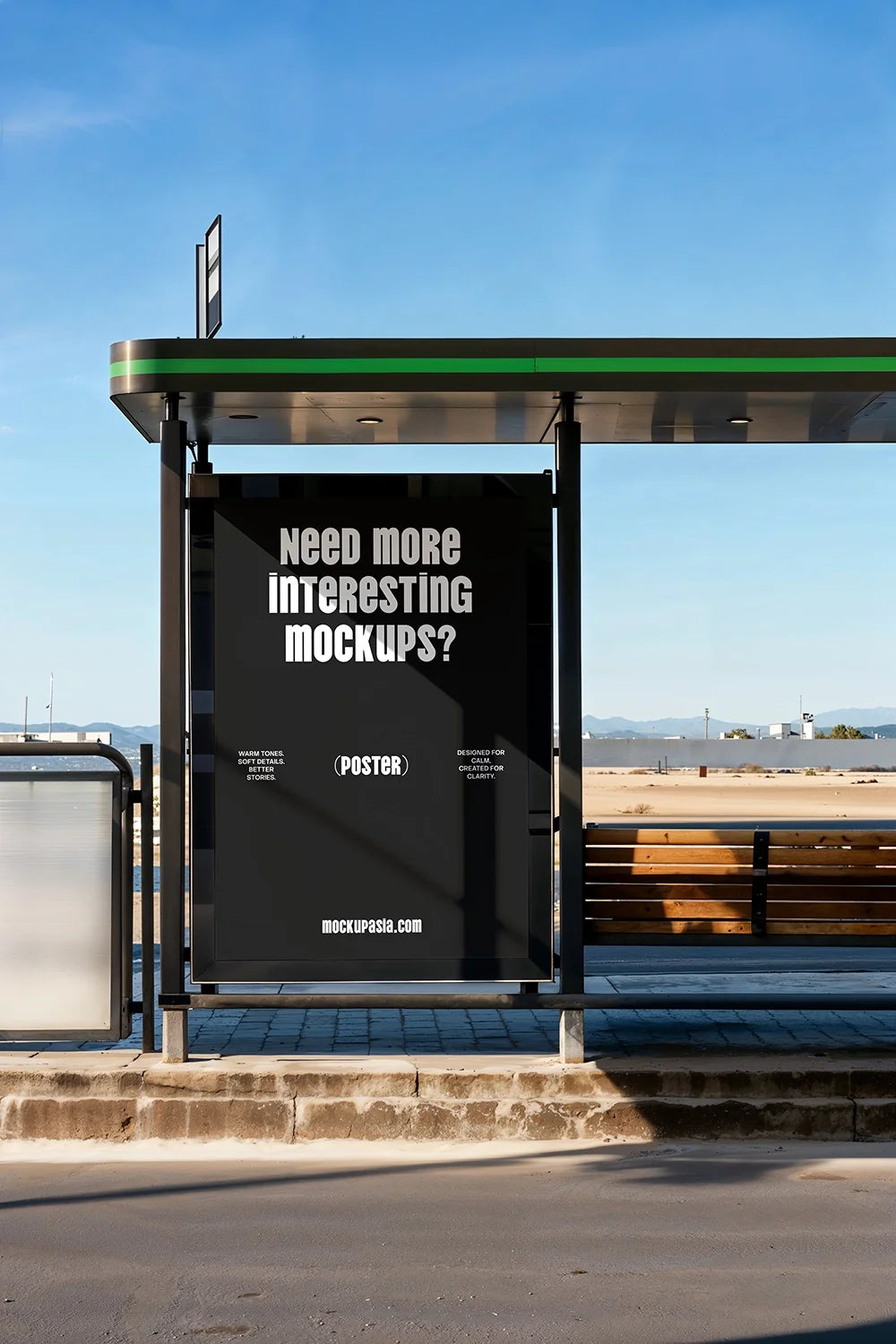 Urban Bus Stop Poster Mockup