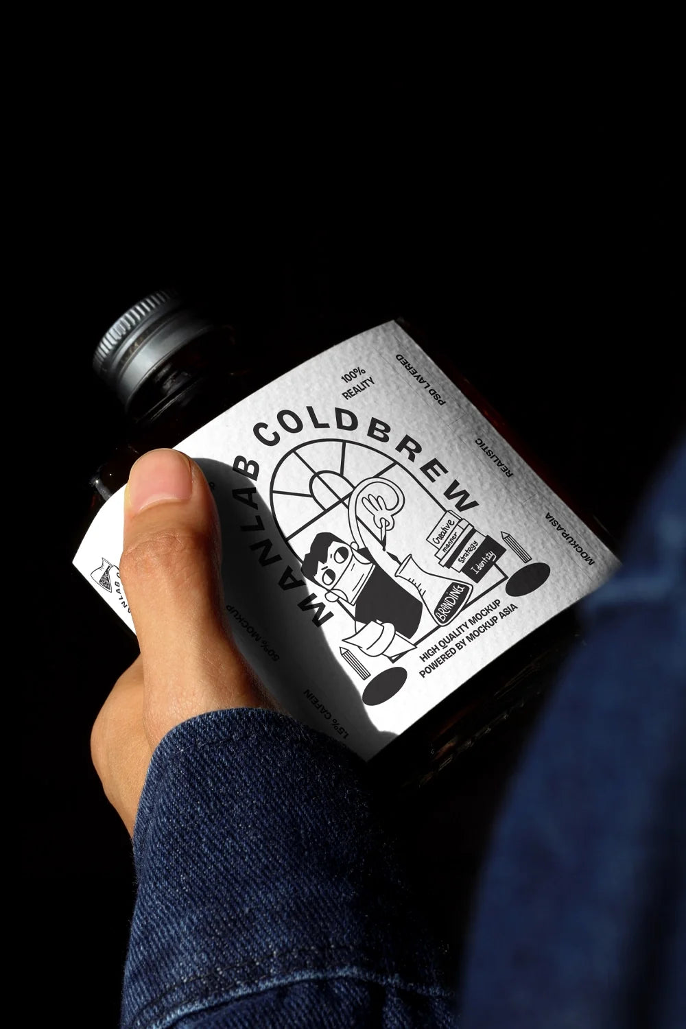 Cold Brew bottle label mockup 04
